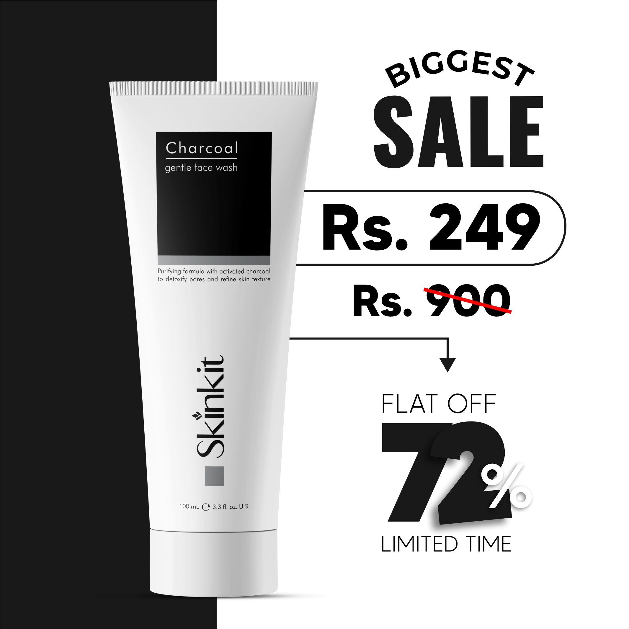 Skin Kit Charcoal Facewash